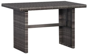Conjunto de sofás para jardim 11 pcs vime PE cinzento