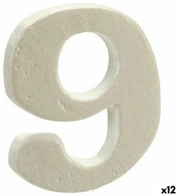 Figura Decorativa Número 9 12 Unidades (2 X 15 X 10 cm)