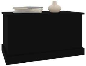 Caixa de arrumação 70x40x38 cm derivados de madeira preto
