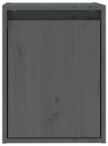Armários de parede 2 pcs 30x30x40 cm pinho maciço cinza
