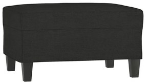 4 pcs conjunto de sofás com almofadas tecido preto