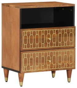 Mesa de cabeceira 50x33x62 cm madeira de mangueira maciça