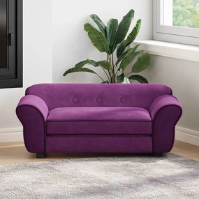 vidaXL Sofá para cães 72x45x30 cm pelúcia bordô