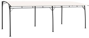 Toldo para-sol de jardim 6x3x2,55 m cor creme