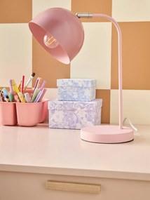 Candeeiro de mesa em metal bicolor rosa