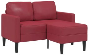 vidaXL Sofá 2 lugares com Chaise em L 125 cm couro artificial