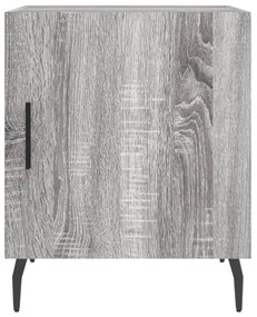 Mesa cabeceira 40x40x50 cm derivados de madeira cinzento sonoma