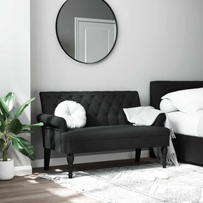 vidaXL Banco com encosto 120x62x75,5 cm tecido preto