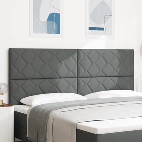 vidaXL Cabeceira com Design de Blocos em Diamante em Cinza Escuro, Tecido de 200 cm
