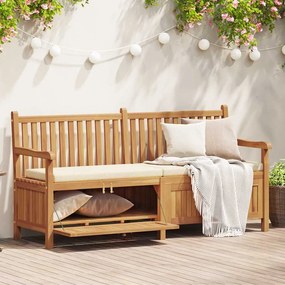 vidaXL Banco de Armazenamento para Jardim Castanho 228 x 60 x 90 cm