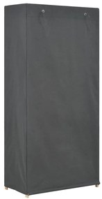 Roupeiro com 3 prateleiras 79x40x170 cm tecido cinzento