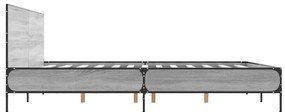 Estrutura de cama 200x200 cm derivados madeira/metal