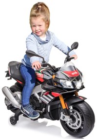 Mota elétrica infantil bateria 12V Aprilia Tuono V4 1100 RR Italy Design