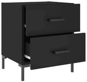 Mesas de cabeceira 2 pcs 40x35x47,5 cm deriv. de madeira preto