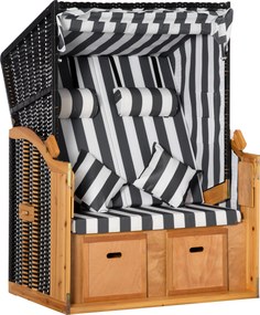 Outsunny Cadeirão de praia com apoios para os pés, mesa dobrável e rolos de pescoço, mobília de exterior, Natural + Cinza + Branco | Aosom Portugal