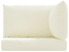 Almofadões p/ paletes 3 pcs tecido oxford branco nata