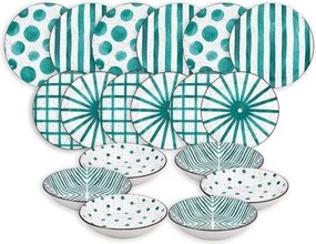 Conjunto de loiça em porcelana Moon, 6 pessoas, conjunto de 18