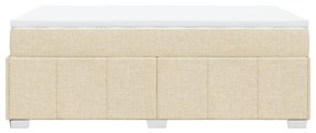 Cama boxspring com colchão 120x190 cm tecido cor creme