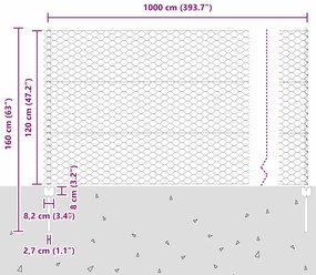 Postes para Cerca vidaXL 5 pcs U-Channel Verde 120 cm Aço