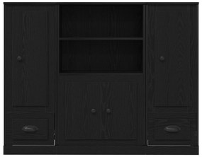 Highboard vidaXL Preto Carvalho 132x35,5x103,5 cm Madeira Engenharia