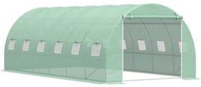 Estufa Tipo Túnel 600x300x200 cm com Porta 12 Janelas Estufa de Jardim