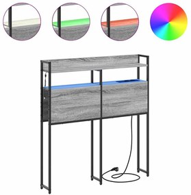 Cabeceira de armazenamento Cinza sonoma 100 cm