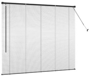 Persiana de Janela com cortinas Outros Manual Preto 80 x 130 cm Alumín