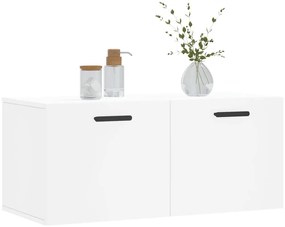 Armário de parede 80x36,5x35 cm derivados de madeira branco