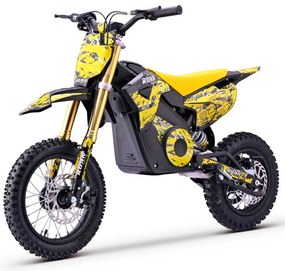 Mini moto elétrica para crianças MINICROSS 1100W Roan 903 motor eléctrico Brush 12/10" Amarelo