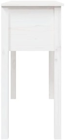 Mesa consola 100x35x75 cm pinho maciço branco