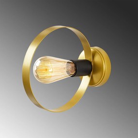 Aplique de Parede Halka – Dourado e Preto – 4 x 23 cm