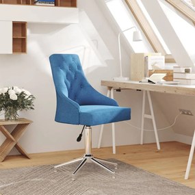 vidaXL Cadeira de escritório giratória tecido azul