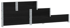 Canteiro elevado de 3 níveis 120x80 cm pinho maciço preto