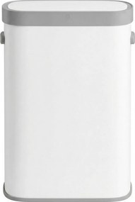 Caixote do lixo com sensor, caixote do lixo automático de 50 L, tampa com fecho suave branco