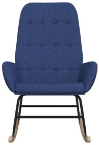 Cadeira de baloiço tecido azul