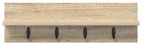 Cabideiro de Parede Carvalho sonoma 60 x 10.5 x 18 cm