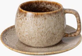 Chávenas de café em porcelana com pires Berna, conjunto de 4
