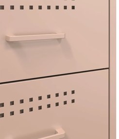 Mesa de cabeceira 36x39x50,5 cm aço rosa