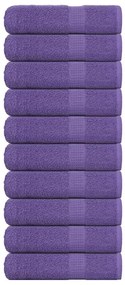 vidaXL Toalhas de banho 10 pcs FROGN 100x150 cm 100% algodão roxo