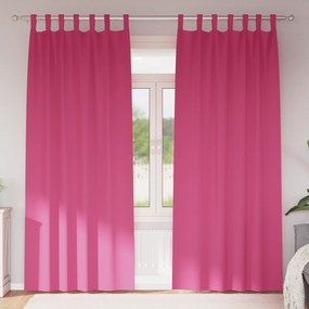 vidaXL Cortinas opacas com cortinas 2 pcs Rosa 225 x 140 cm Poliéster
