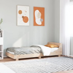 vidaXL Cama sem colchão 100x200 cm madeira de pinho maciça