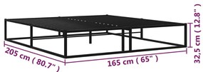Estrutura de cama 160x200 cm metal preto