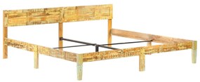Estrutura de cama madeira recuperada maciça 200x200 cm