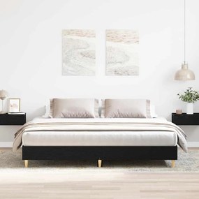 vidaXL Estrutura de Cama Carvalho Preto 160x200 cm Madeira de Engenharia