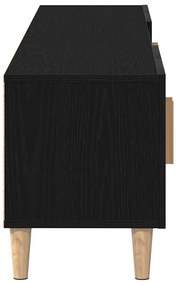 Cabinet de TV vidaXL Preto Carvalho 180x31,5x40 cm Madeira Derivada