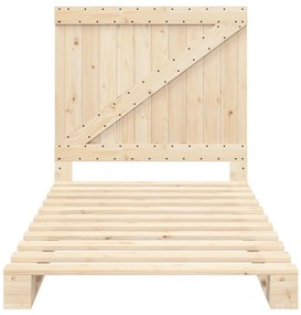 Estrutura de cama com cabeceira 100x200cm pinho maciço