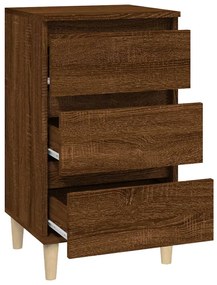 Mesa cabeceira 40x35x70 cm derivados madeira carvalho castanho