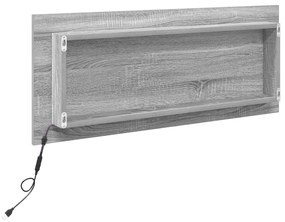Espelho de Casa de Banho com Luz LED Cinza Sonoma 90x8,5x37 cm