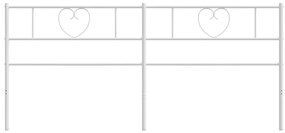 Cabeceira de cama 193 cm metal branco