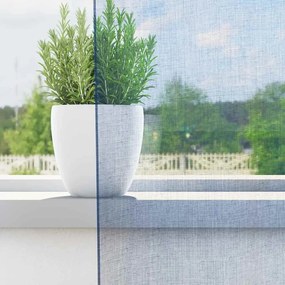 Cortinas de voile com ilhós 2 pcs azul real